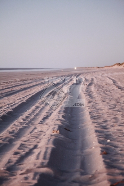 Tire Tracks on Beach